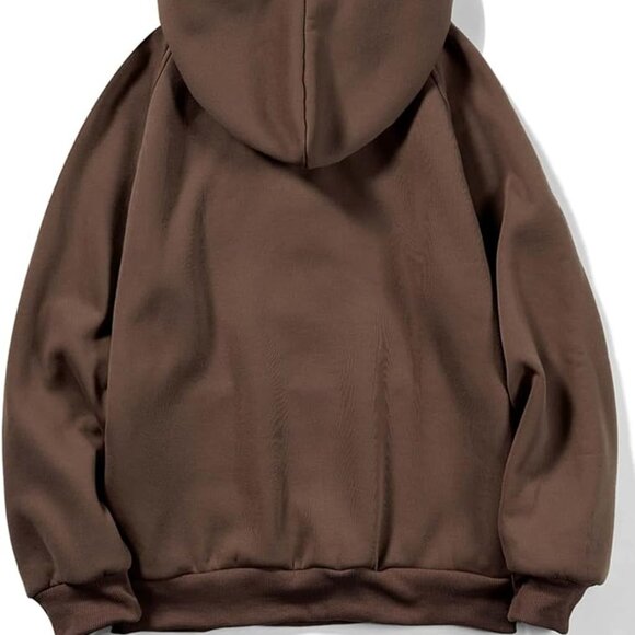 Floerns Men's Graphic Print Long Sleeve Drawstring Hoodie Pullover Sweatshirt - Picture 2 of 4